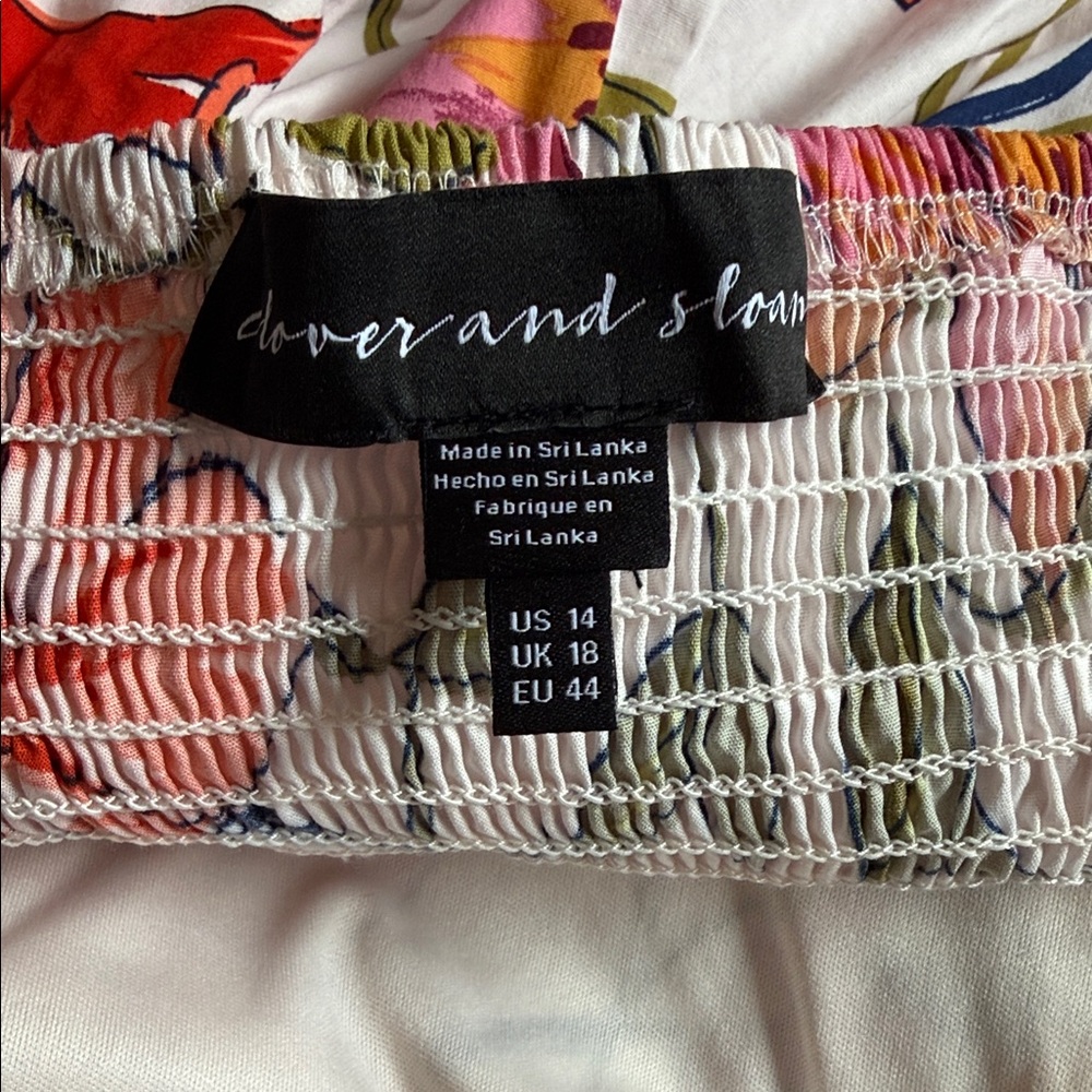 Floral Maxi Dress with Red and Pink Accents - Picture 3 of 3